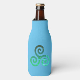 Smaragd triskele oude Keltische symbool Flesjeskoeler