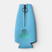 Smaragd triskele oude Keltische symbool Flesjeskoeler (Achterkant)