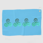Smaragd triskele oude Keltische symbool Golfhanddoek (Horizontaal)