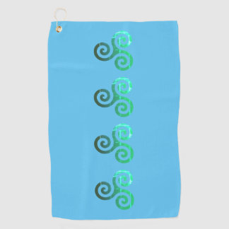 Smaragd triskele oude Keltische symbool Golfhanddoek
