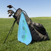 Smaragd triskele oude Keltische symbool Golfhanddoek (Groen)