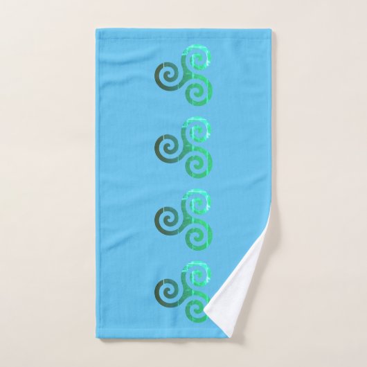Smaragd triskele oude Keltische symbool Handdoek (Handdoek)