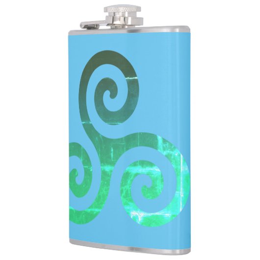 Smaragd triskele oude Keltische symbool Heupfles (Links)