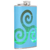 Smaragd triskele oude Keltische symbool Heupfles (Rechts)