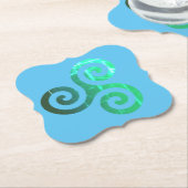Smaragd triskele oude Keltische symbool Kartonnen Onderzetters (Gekanteld)