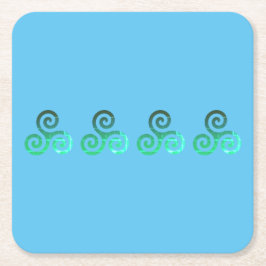 Smaragd triskele oude Keltische symbool Kartonnen Onderzetters