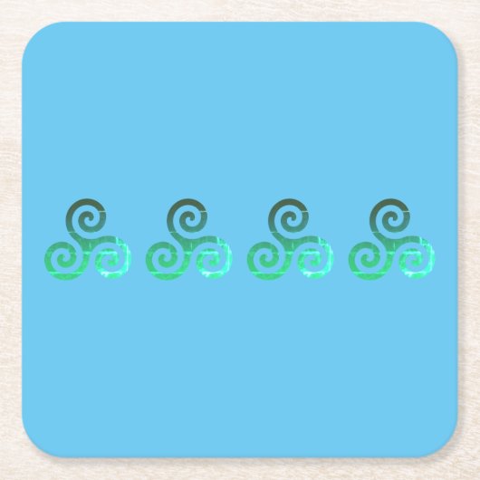Smaragd triskele oude Keltische symbool Kartonnen Onderzetters (Voorkant)
