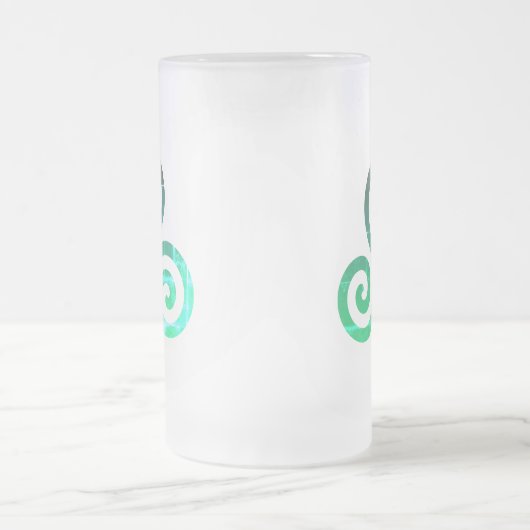 Smaragd triskele oude Keltische symbool Matglas Bierpul (Center)