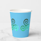 Smaragd triskele oude Keltische symbool Papieren Bekers (Achterkant)