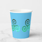 Smaragd triskele oude Keltische symbool Papieren Bekers (Links)