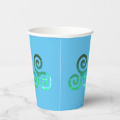 Smaragd triskele oude Keltische symbool Papieren Bekers (Rechts)