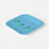 Smaragd triskele oude Keltische symbool Papieren Bordje (Gebogen)