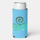 Smaragd triskele oude Keltische symbool Seltzer Blikjeskoeler (Seltzer Voorkant)