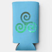 Smaragd triskele oude Keltische symbool Seltzer Blikjeskoeler (Voorkant)