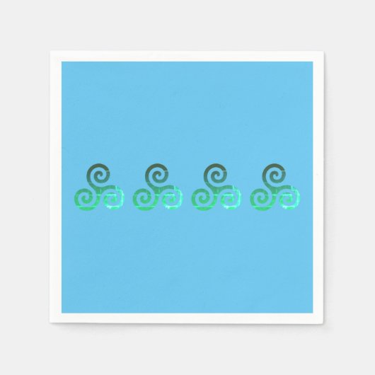 Smaragd triskele oude Keltische symbool Servet (Voorkant)