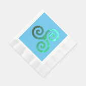 Smaragd triskele oude Keltische symbool Servet (Hoek)