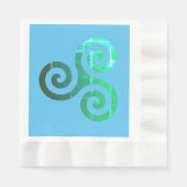 Smaragd triskele oude Keltische symbool Servet (Voorkant)