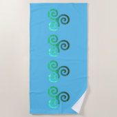 Smaragd triskele oude Keltische symbool Strandlaken (Voorkant)