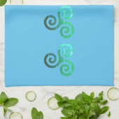 Smaragd triskele oude Keltische symbool Theedoek (Gevouwen)