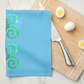 Smaragd triskele oude Keltische symbool Theedoek (Quarter Fold)