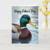 Smaragd Vaderdag Vogel Kaart (Gele Bloem)