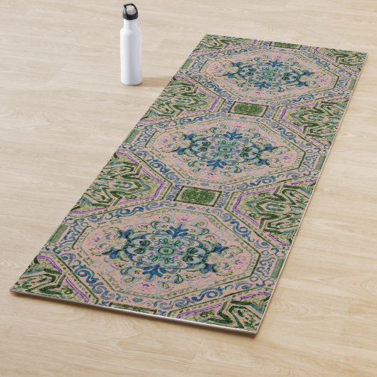 Smaragd Vintage Tapijtprint Yogamat (In situ)