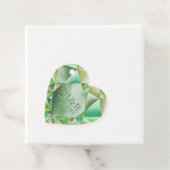 Smaragd Waterverf Hart 55e Huwelijksjubileum Bedankjes Labels (In situ)