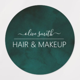 Smaragd waterverf Monogram Naam Labels