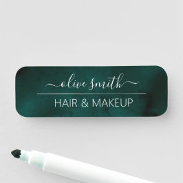 Smaragd waterverf Monogram Naam Naamplaatje