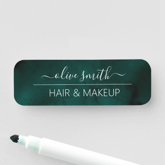 Smaragd waterverf Monogram Naam Naamplaatje (In situ)