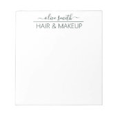 Smaragd waterverf Monogram Naam Notitieblok (Voorkant)