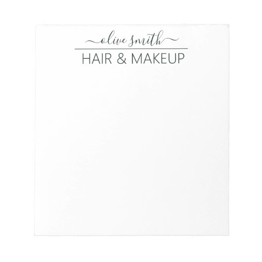 Smaragd waterverf Monogram Naam Notitieblok (Voorkant)