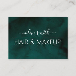 Smaragd waterverf Monogram Naam Visitekaartje