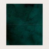 Smaragd waterverf Monogram Naam Visitekaartje (Binnenkant ongevouwen)