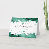 Smaragd Waterverf Wash Moederdag Kaart (Voorkant)