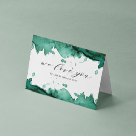 Smaragd Waterverf Wash Moederdag Kaart