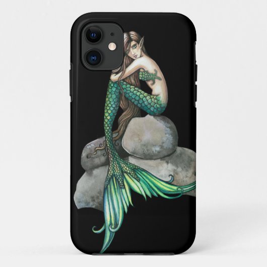 Smaragd Zeemeermin Fantasy Kunst Case-Mate iPhone Case (Achterkant)