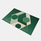 Smaragd Zeshoek Geometrisch Luxe Deurmat (Schuin)