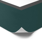 Smaragd Zilveren Winter Vakantie Bruiloft Welkom Poster (Hoek)