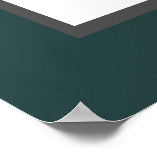 Smaragd Zilveren Winter Vakantie Bruiloft Welkom Poster (Hoek)