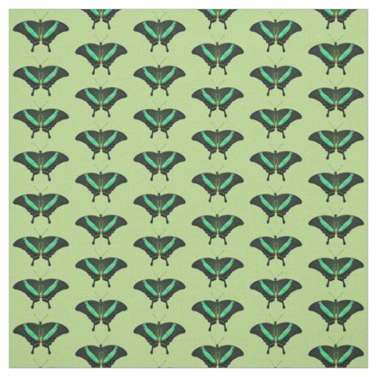 Smaragd Zwavelvlinder Stof (Groen) (Swatch)