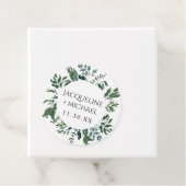 Smaragdbos Foliage Waterverf groen Bridal Bedankjes Labels (In situ)