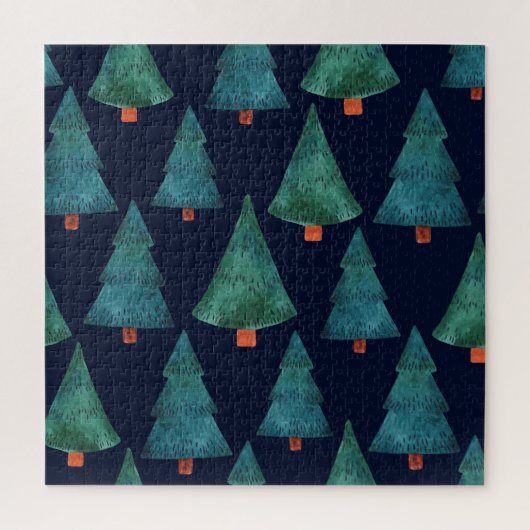 Smaragdbos: Wintervakantie Waterverf Legpuzzel (Verticaal)