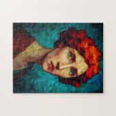 Smaragden blik legpuzzel (Horizontaal)