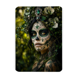 Smaragden Bos Calavera – Groene Botanische Magneet