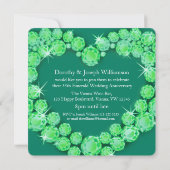 Smaragden bruiloft jubileum 55 jaar feest uitnodig kaart (Achterkant)