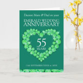 Smaragden bruiloft ouders binnen foto kaart (Gele Bloem)