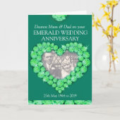 Smaragden bruiloft ouders fotokaart kaart (Gele Bloem)