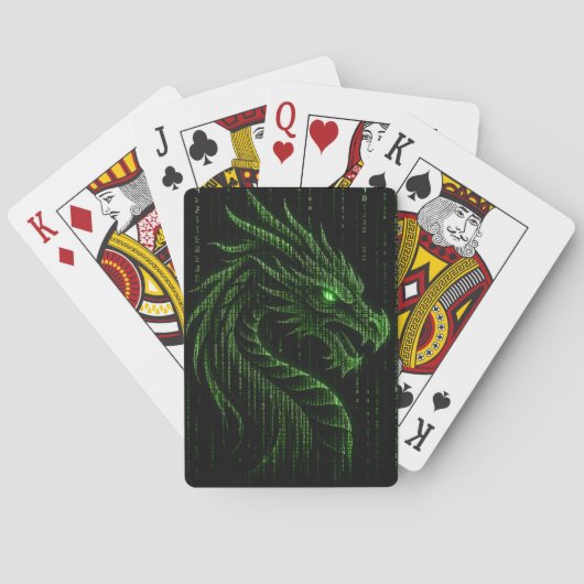 Smaragden Draken Speelkaarten (Achterkant)