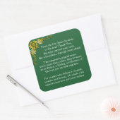 Smaragden einde van de tour vierkante sticker (Envelop)